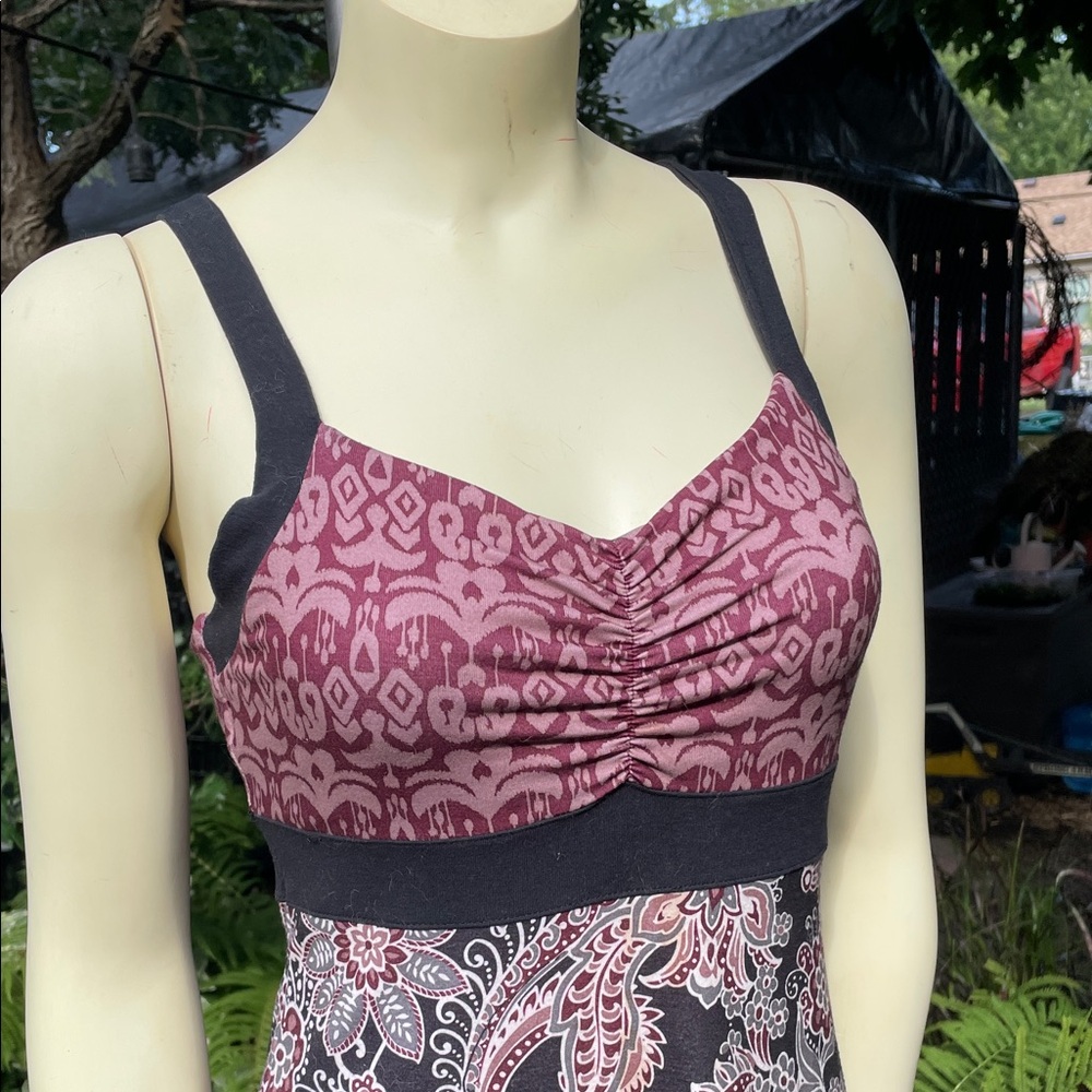 Prana Pink and Black Paisley Midi Dress - Picture 3 of 10